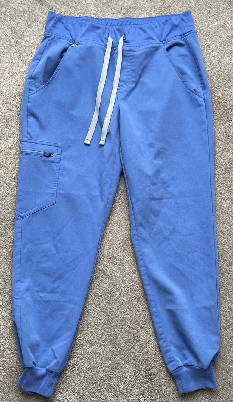 FIGS Zamora Jogger Scrub Pants Womens XS/P Petite Blue Healthcare Work Nurse